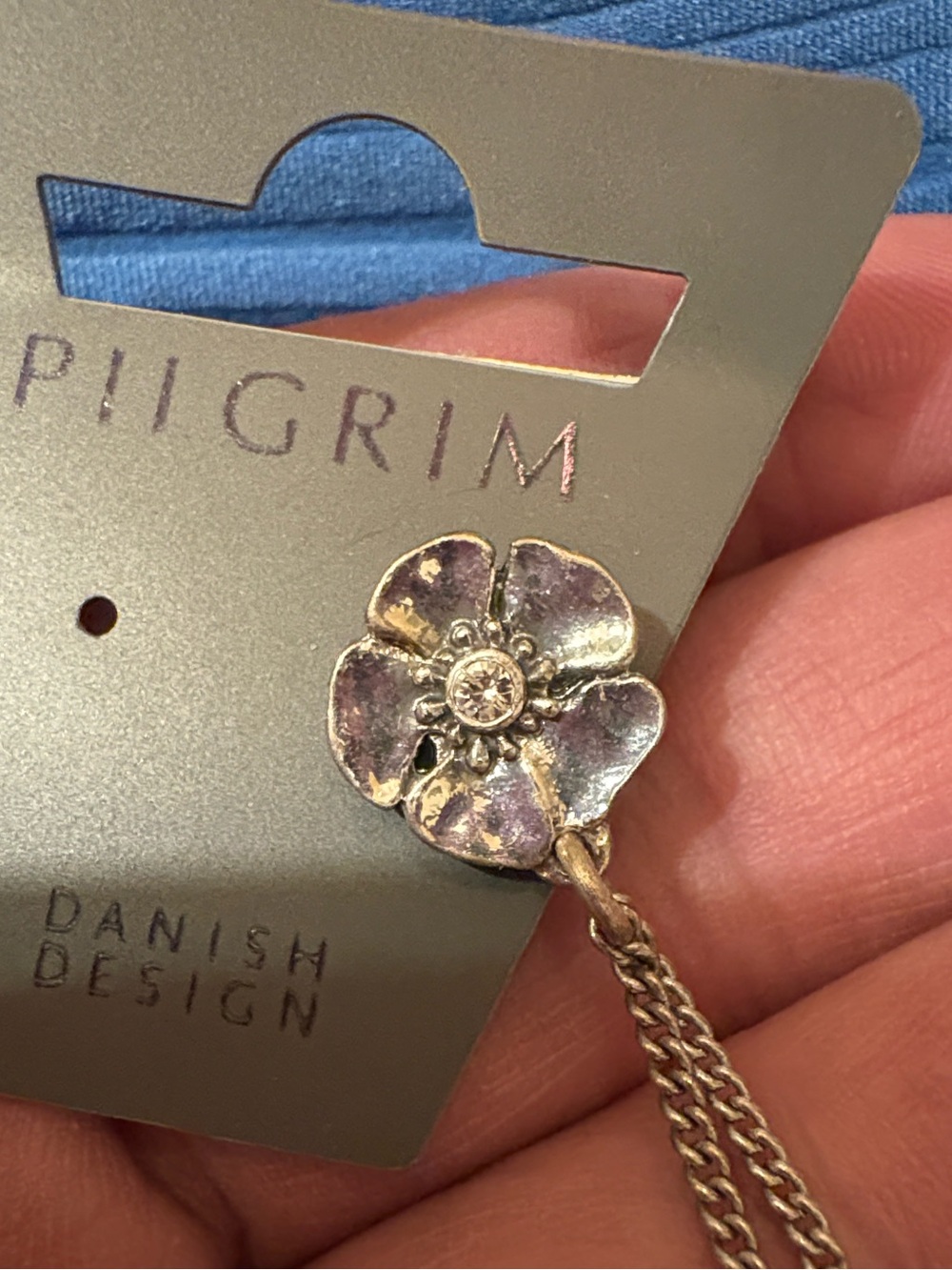 NWT Pilgrim LONG Silver-Tone Dangle Earrings